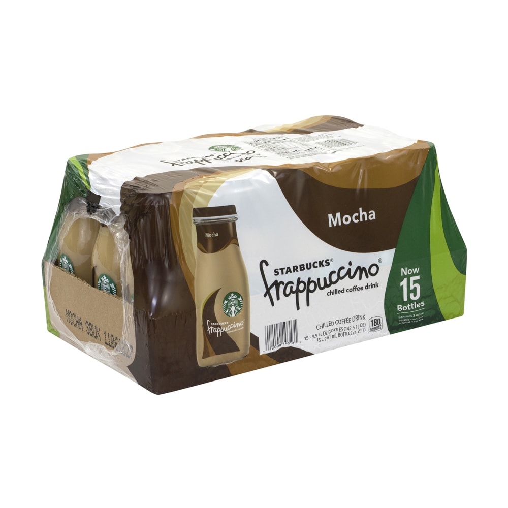 Starbucks Coffee Drinks, Mocha Frappuccino, 9.5 Oz, Case Of 15 Bottles MPN:10313