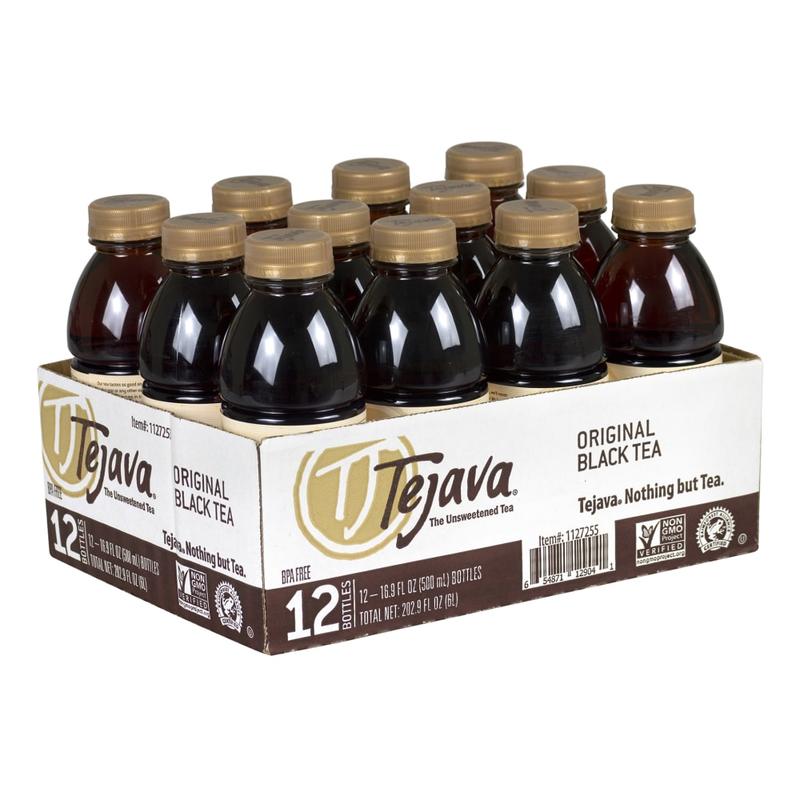 Tejava Original Unsweetened Black Tea Bags, 16.9 Oz, Carton Of 12 MPN:1127255