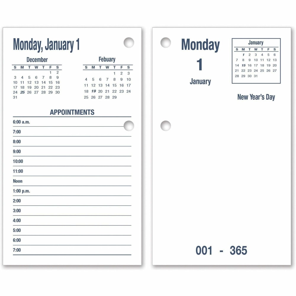 SKILCRAFT DayMax System Flip-style Calendar Pad, 6648800 MPN:6648800