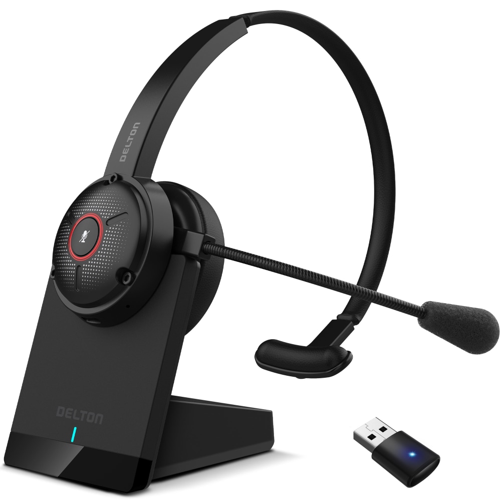 Delton 50X Wireless Noise Canceling Computer Headset, Black, Total Qty 1 MPN:DBTHEAD50XBTDL