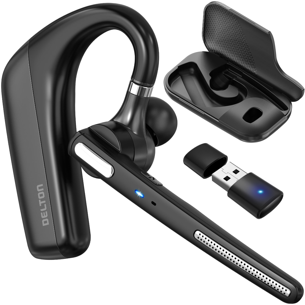 Delton 90X Bluetooth Wireless Computer Headset with Auto Pair Dongle, Black (DBTHEAD90XBTDL) MPN:DBTHEAD90XBTDL