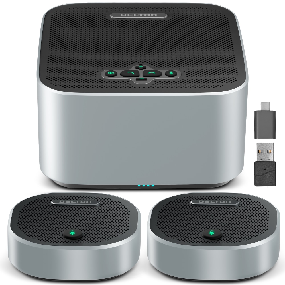 Delton C9270 Wireless Conference Speaker With 2 External Mics, 3in x 5-11/16in x 5-11/16in MPN:DSC9270S