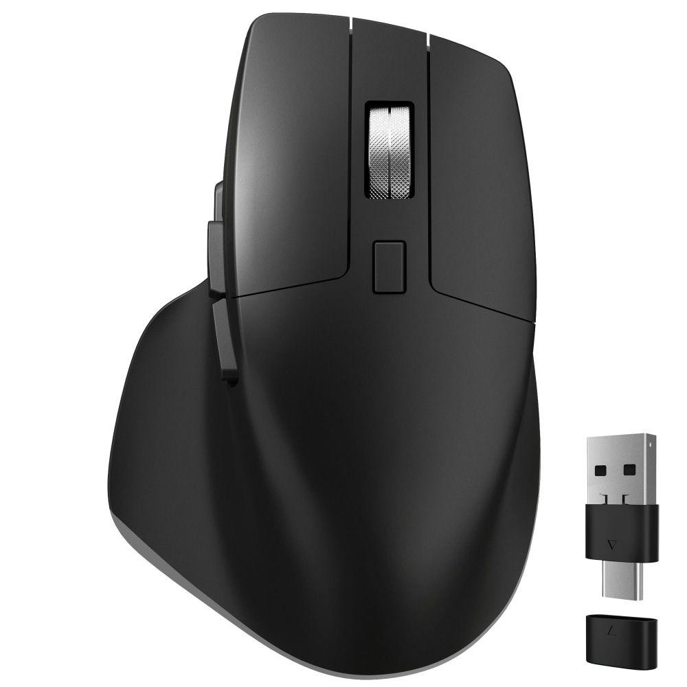 Delton S18 Ergonomic Wireless Mouse With USB-A/USB-C Dongle, Black MPN:DMS18-WB