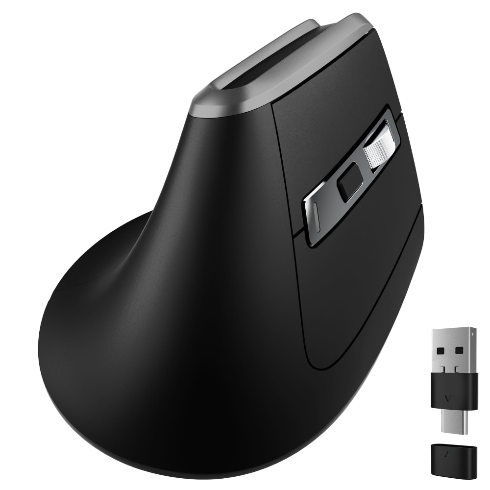 Delton S20 Ergonomic Vertical Wireless Mouse, Black MPN:DMS20-WB