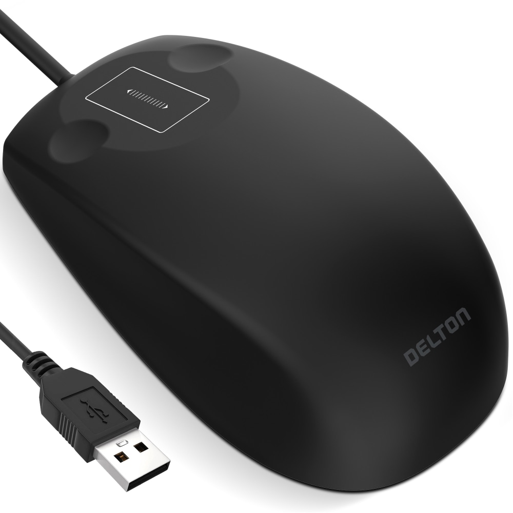 Delton M41 Medical Grade Computer Mouse, Black, Total Qty 1 MPN:DMSWM41-U