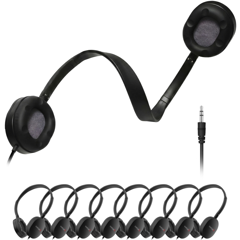 VentureX K22 Wired Kids Headsets, 3.5mm, Black, Total Qty 50 MPN:VHPK22M50