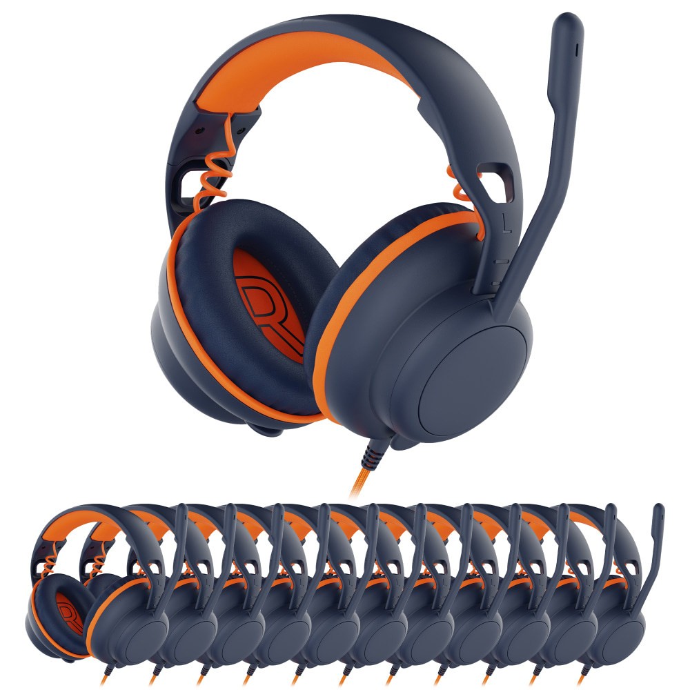 Delton Ascent Kids Wired Headsets, Blue, Total Qty 20 MPN:DWHAS35B20