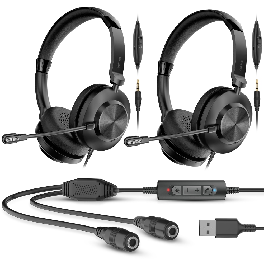 Delton T32Y Wired Training Headset, Black, Total Qty 1 MPN:DWHT232Y