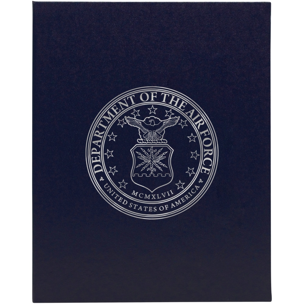 SKILCRAFT Air Force Award Certificate Vinyl Holders (AbilityOne 7510-00-134-8179), Letter Size, Blue, Pack Of 20 Holders MPN:1348179