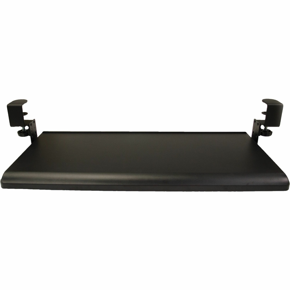 SKILCRAFT Clamp-On Height-Adjustable Keyboard Tray - 32in Width x 12in Depth - Black - Plastic, Metal - 1 MPN:7135954