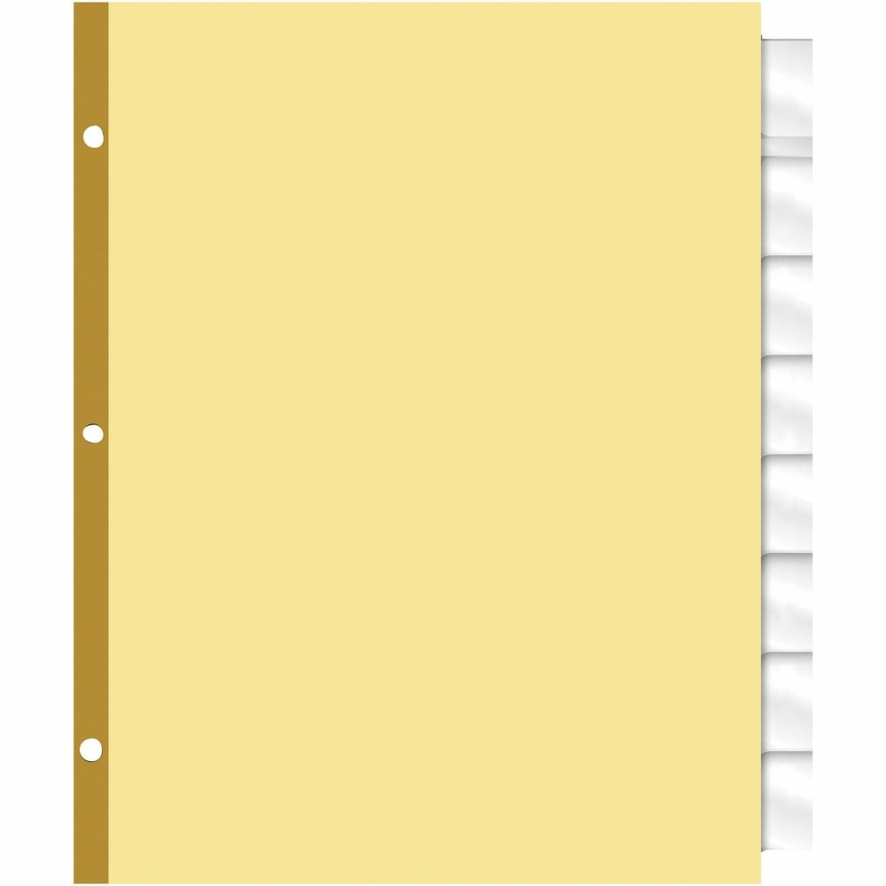 SKILCRAFT Big Tab Insertable Dividers - Letter - 8.50in Width x 11in Length - 3 Hole Punched - Insertable, Reinforced Hole, Tear Resistant - 8 / Set MPN:7035694