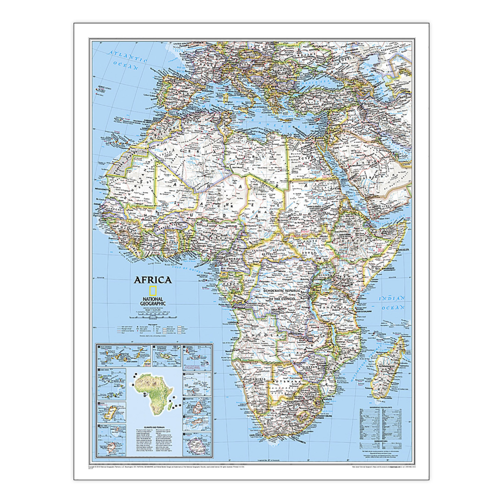 National Geographic Africa Classic Map, Laminated, 24in x 30.75in MPN:NGMRE00620142