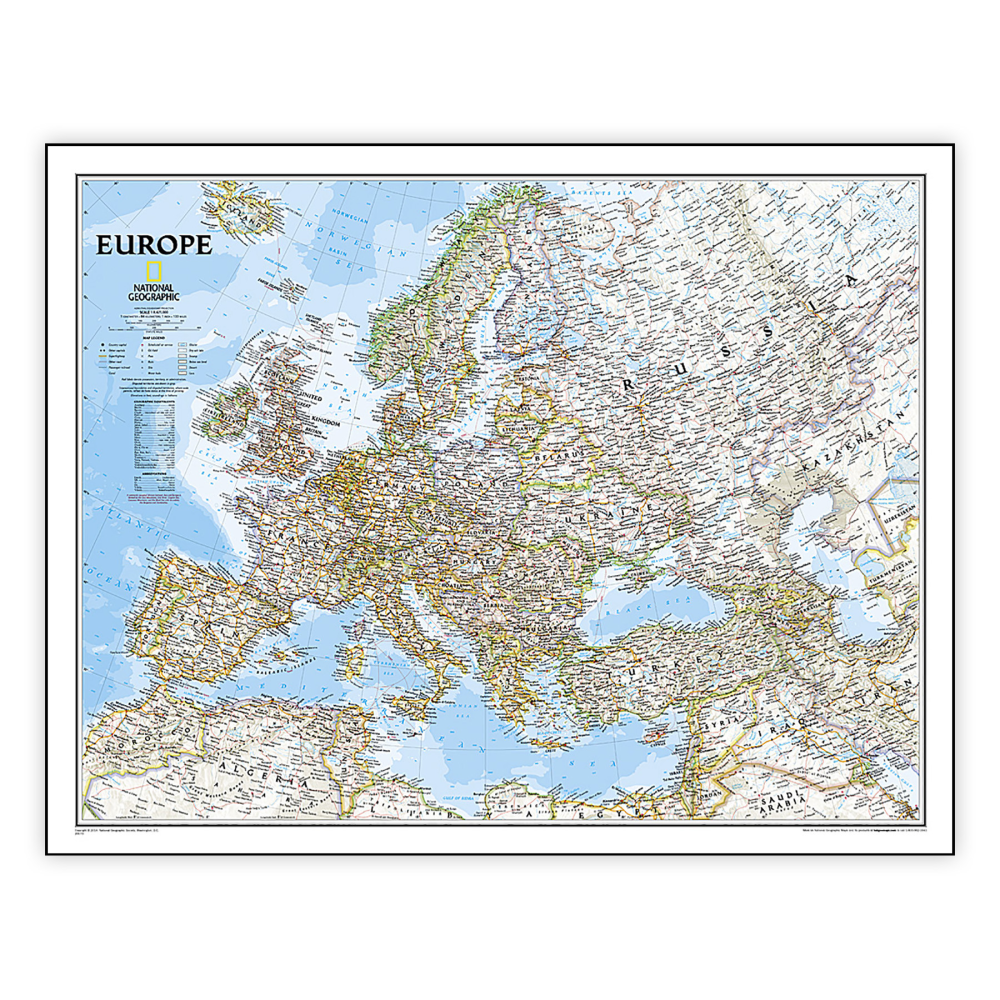 National Geographic Europe Classic Map, Laminated MPN:NGMRE00620147