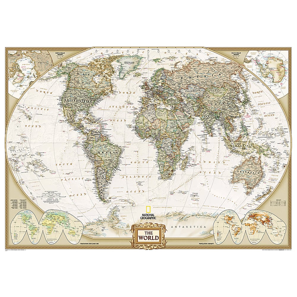 National Geographic World Executive Map, Mural, 110in x 76.5in MPN:NGMRE00620092
