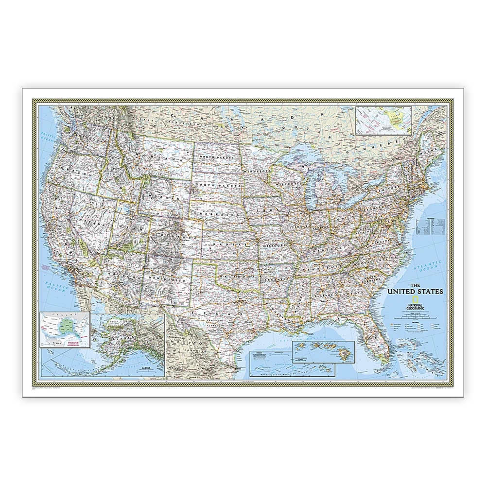 National Geographic United States Classic Map, Laminated, 43.5in x 30.5in MPN:NGMRE00620411