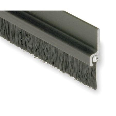 Double Door Weatherstrip, 8 ft, Gray, Insert Type: Brush MPN:A605DKB-8
