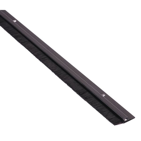 Door Sweep, 3 ft., Aluminum, Nylon Brush MPN:B606DKB-36