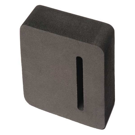 Door Hold Open Block, Foam Rubber, Black, 3-1/8