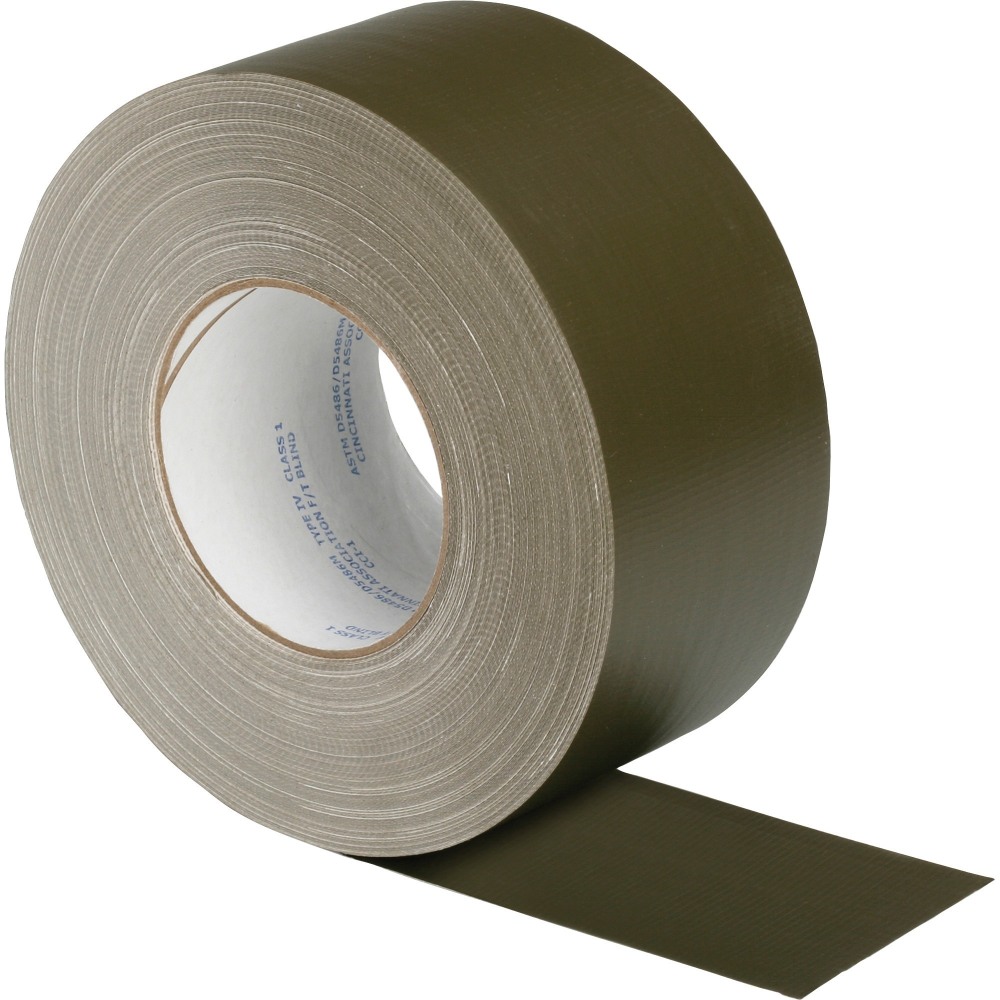 SKILCRAFT Original 100 MPH Tape - 60 yd Length x 3in Width x 12 mil Thickness - 3in Core - Olive - Woven, Cloth Roll - 1 / Roll MPN:8909874