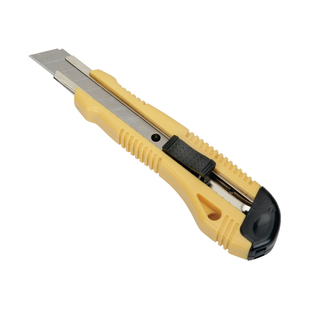 SKILCRAFT Snap-Off Blade Heavy-Duty Utility Knife, 18 mm, Yellow (AbilityOne 5110-01-621-5256) MPN:6215256