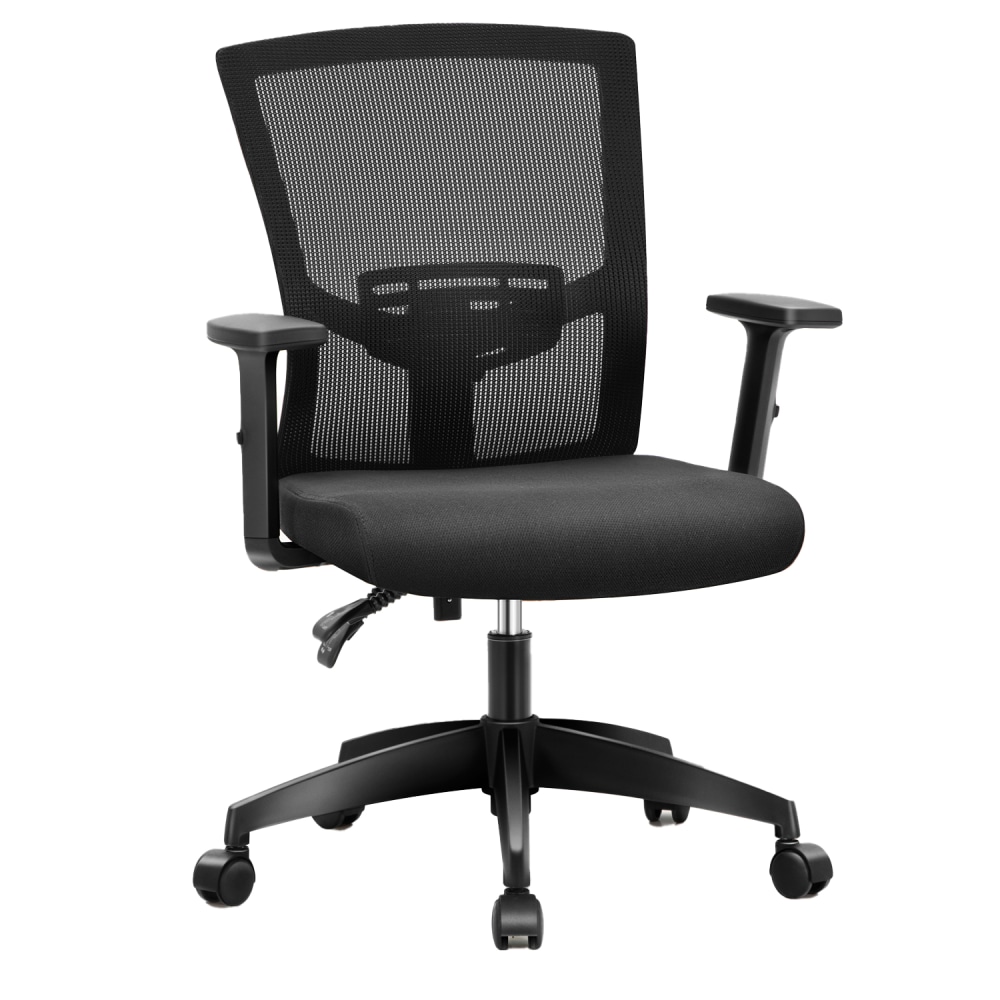 ALPHA HOME Ergonomic Mesh Mid-Back Office Task Chair, Black MPN:IF044