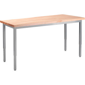 NPS® Heavy Duty Table Adj. Height Butcherblock Top 72