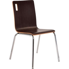 NPS® Bushwick Caf&eacute; Stack Chair - Espresso BCC21 - Pkg Qty 4