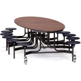 NPS® Mobile Cafeteria Table w/Black Stools121