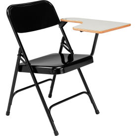 National Public Seating Tablet Arm Folding Chair - Left Arm - Black - Pack of 2 5210L