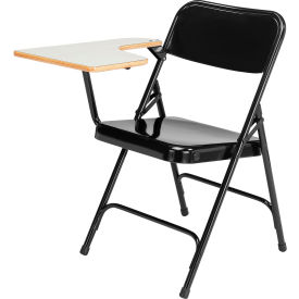 National Public Seating Tablet Arm Folding Chair - Right Arm - Black - Pack of 2 5210R