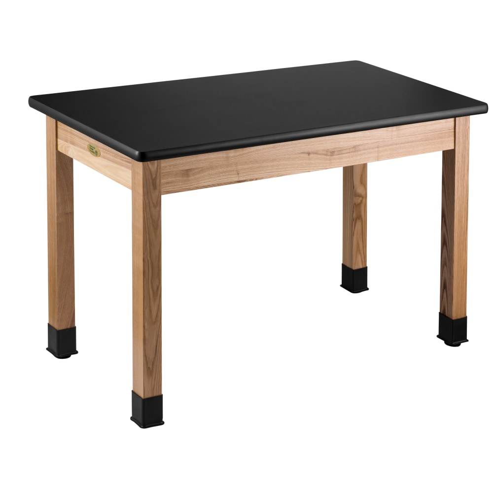 National Public Seating NPS Wood Science Lab Table, 30in x 60in x 24in, Black/Ash MPN:HSLT2460/1