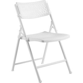 National Public Seating® Premium Polypropylene Folding Chair - Airflex SeriesWhite - Pack of 4 1421