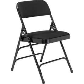 NPS Padded Fabric Premium Folding Chair - Black - 2300 Series 2310 - Pkg Qty 4