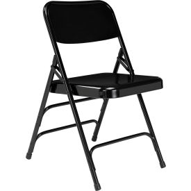 National Public Seating Steel Folding Chair - Premium with Triple Brace - Black 310 - Pkg Qty 4