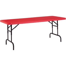 National Public Seating® Adjustable Height Plastic Folding Table 30