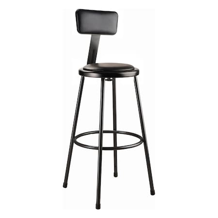 Black Vinyl Stool Back, 30