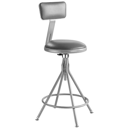 Round Stool with Backrest, Height 24