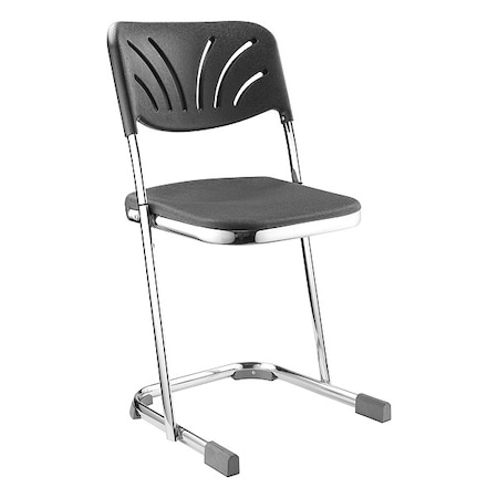 Square Stool with Backrest, Height 18