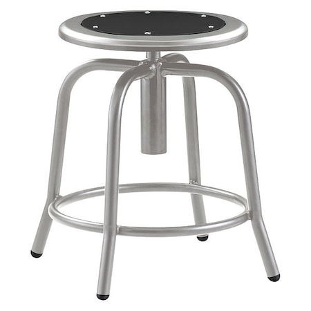 Adj. Stool, Blk Seat, Gry Frame, 18