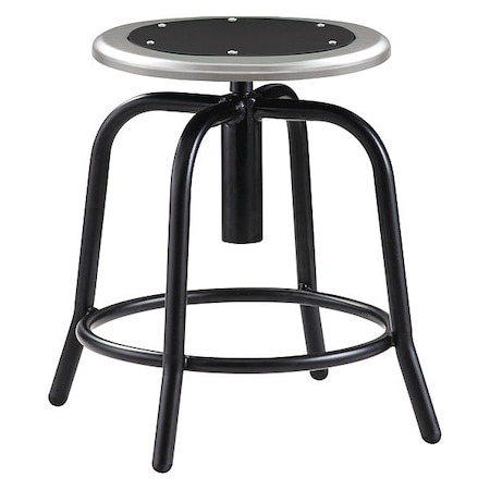 Adj. Stool, Blk Seat, Blk Frame, 18