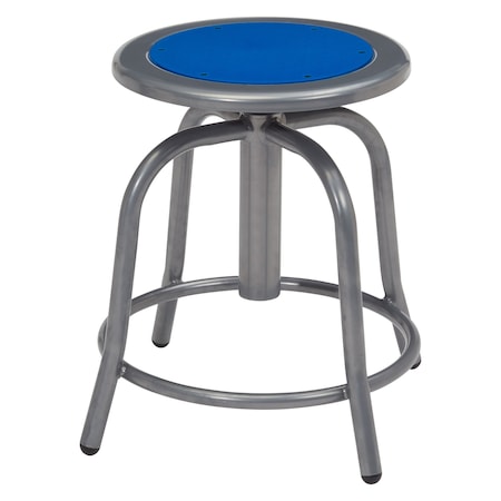 Blue Metal/Grey Frame Stool, Curved Leg MPN:6825-02