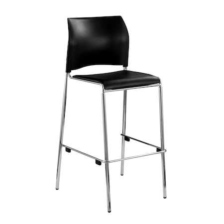 Cafe Bar Stool, Vinyl Seat, Black MPN:8710B-11-10