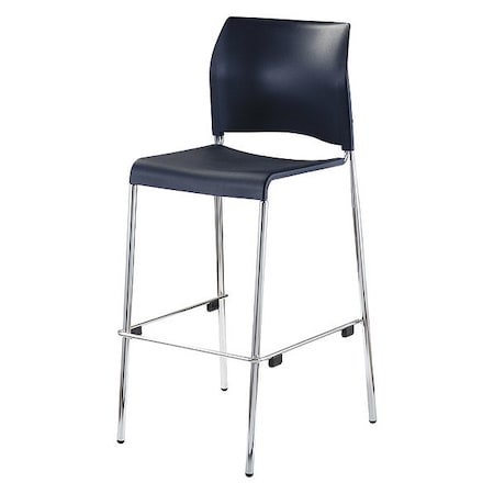 Cafe Bar Stool, Plastic Seat, Black MPN:8810B-11-10
