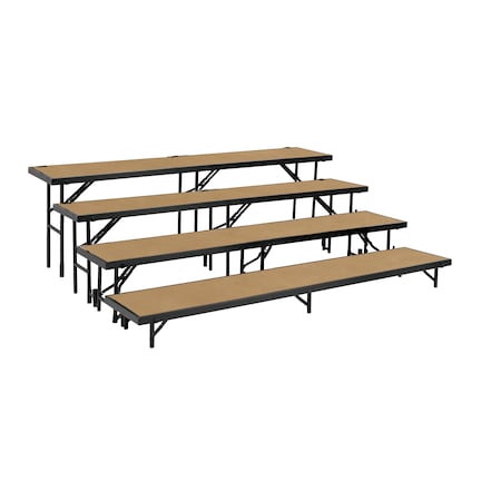 Straight Standing Choral Riser, 4 Level, Hardboard Floor MPN:RS4LHB