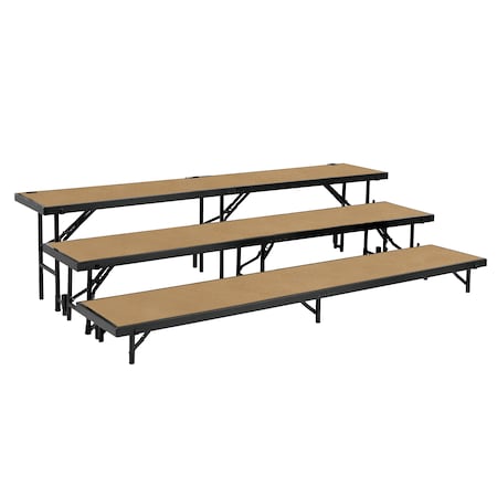 Tapered Standing Choral Riser, 3 Level, Hardboard Floor MPN:RT3LHB