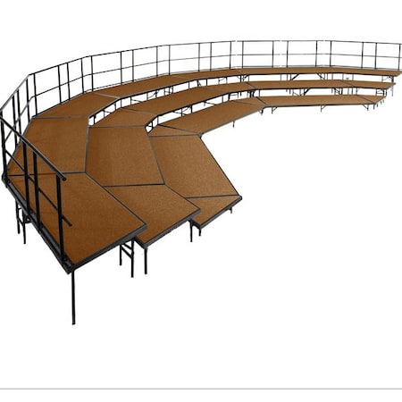 Seated Choral Riser Configuration, 3 Level, Hardboard Flooor MPN:SCRC36HB