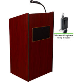 Oklahoma Sound Aristocrat Sound Podium / Lectern w / Wireless Tieclip / Lavalier Mic Mahogany 6010-MY/LWM-6