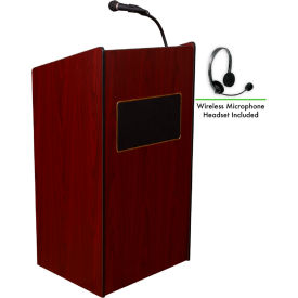 Oklahoma Sound Aristocrat Sound Podium / Lectern w / Headset Wireless Mic Mahogany 6010-MY/LWM-7