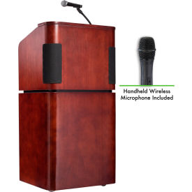 Oklahoma Sound Tabletop-Base Combo Podium / Lectern w / Wireless Handheld Mic Mahogany / Walnut 950/901-MY/WT/LWM-5