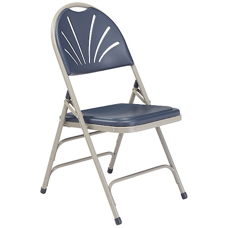 Triple Brace Folding Chair, Blue, PK4 MPN:1115